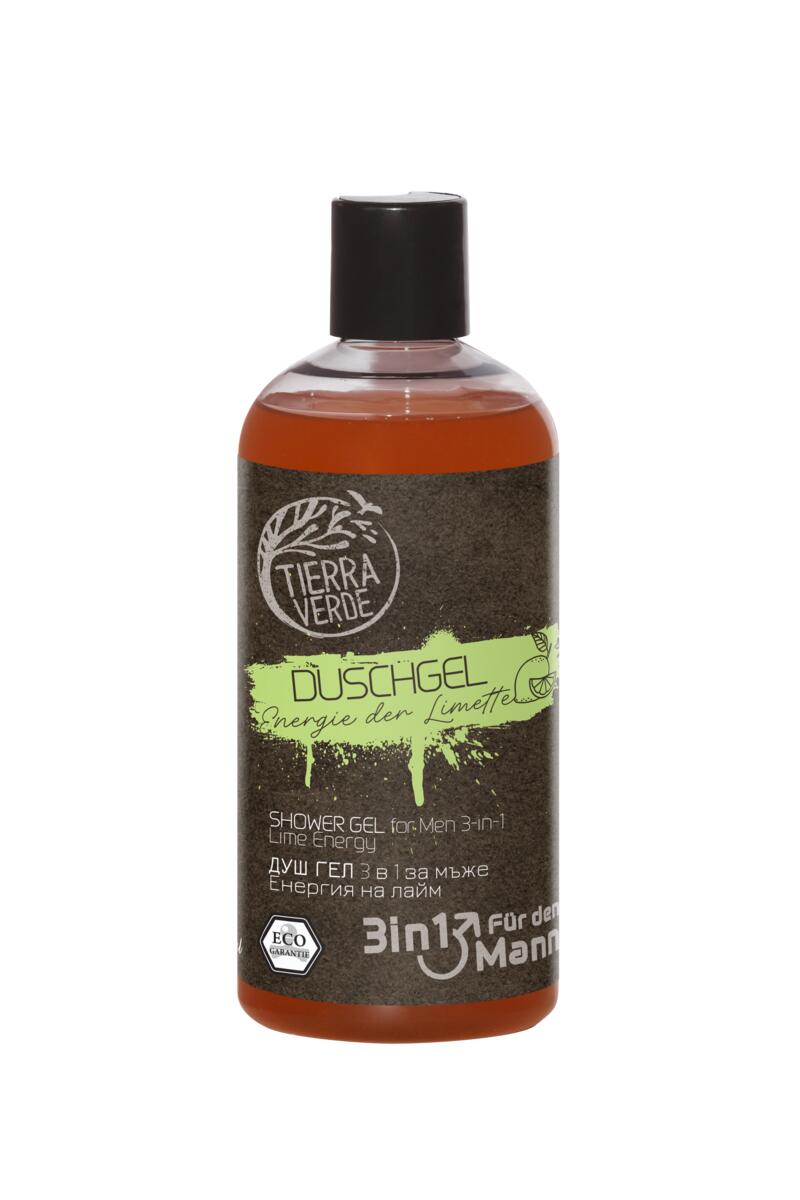  Sprchový gel pro muže Energie limetky (lahev 500 ml) DE+EN+BG