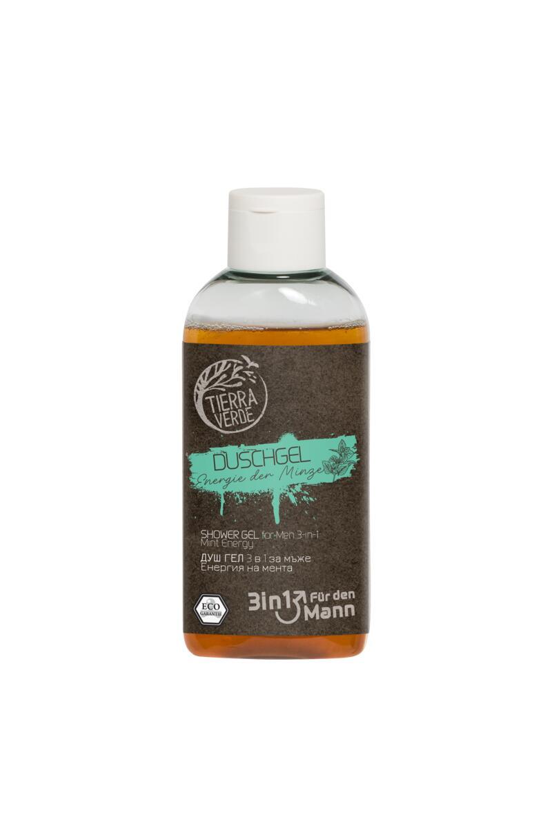  Sprchový gel pro muže Energie máty (lahvička 110 ml) DE+EN+BG
