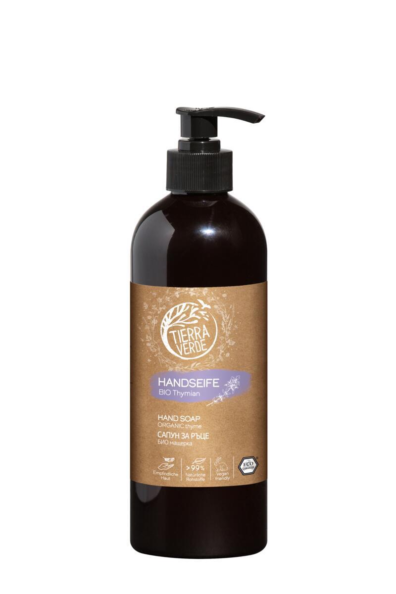  Tekuté mýdlo na ruce – BIO mateřídouška (lahev 480 ml) DE+EN+BG