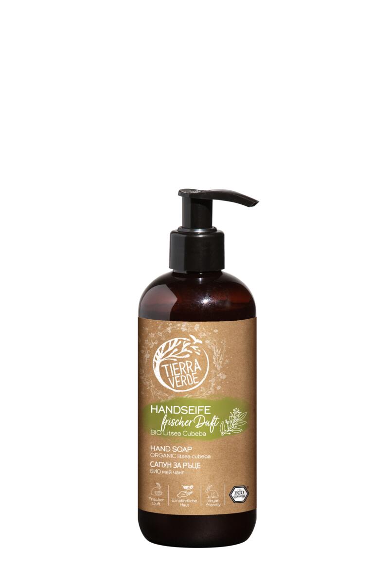  Tekuté mýdlo na ruce – BIO vavřín (lahvička 290 ml) DE+EN+BG